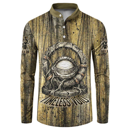 Heh and Hauhet Egyptian Button Sweatshirt Timeless Gods Design Infinity Serpent and Divine Balance Ancient