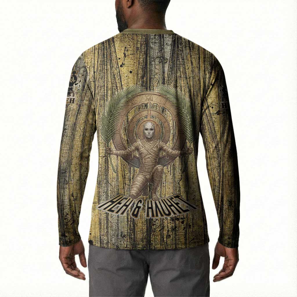 Heh and Hauhet Egyptian Button Sweatshirt Timeless Gods Design Infinity Serpent and Divine Balance Ancient