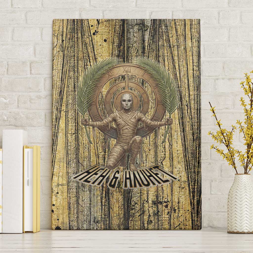 Heh and Hauhet Egyptian Canvas Wall Art Timeless Gods Design Infinity Serpent and Divine Balance Ancient
