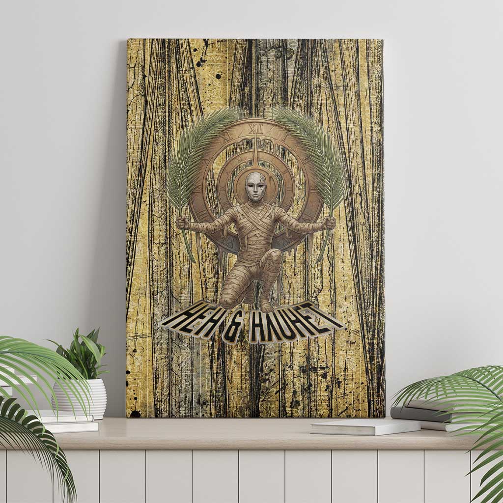 Heh and Hauhet Egyptian Canvas Wall Art Timeless Gods Design Infinity Serpent and Divine Balance Ancient