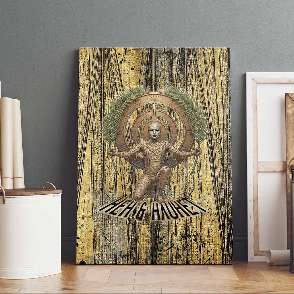 Heh and Hauhet Egyptian Canvas Wall Art Timeless Gods Design Infinity Serpent and Divine Balance Ancient