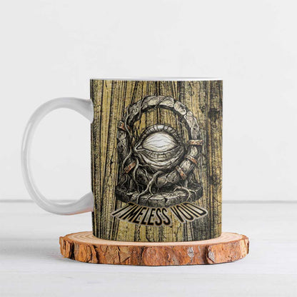Heh and Hauhet Egyptian Ceramic Mug Timeless Gods Design Infinity Serpent and Divine Balance Ancient