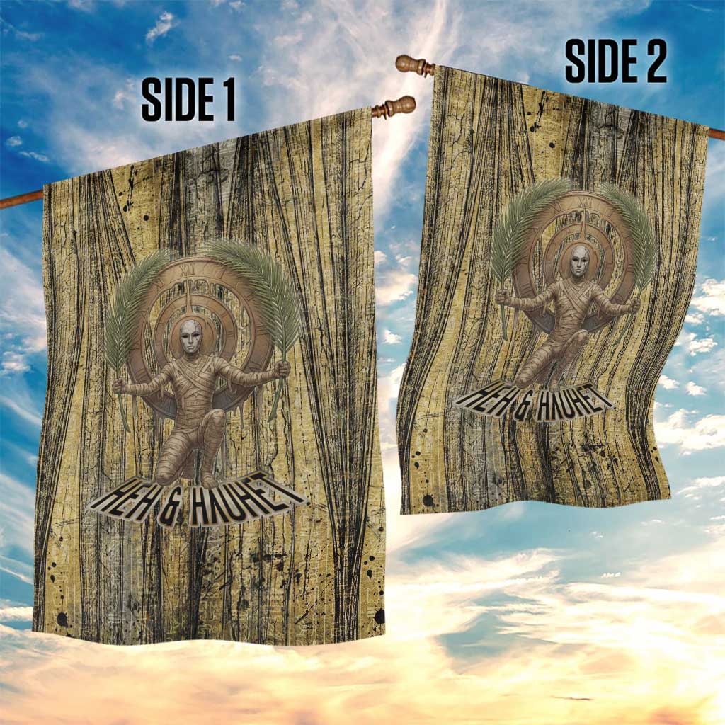 Heh and Hauhet Egyptian Garden Flag Timeless Gods Design Infinity Serpent and Divine Balance Ancient