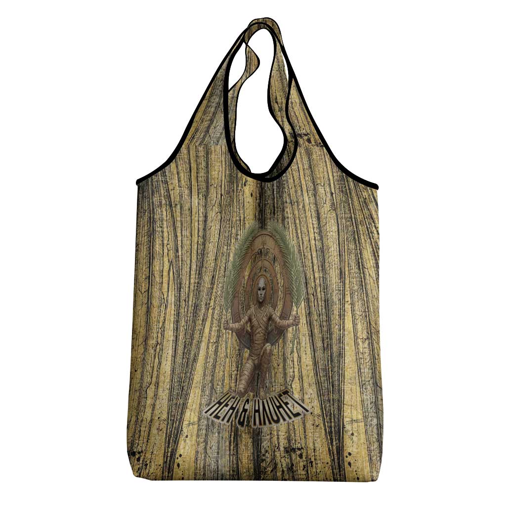 Heh and Hauhet Egyptian Grocery Bag Timeless Gods Design Infinity Serpent and Divine Balance Ancient