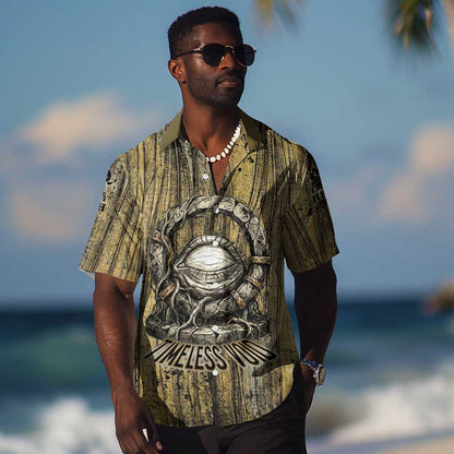 Heh and Hauhet Egyptian Hawaiian Shirt Timeless Gods Design Infinity Serpent and Divine Balance Ancient