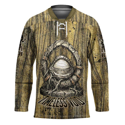 Heh and Hauhet Egyptian Hockey Jersey Timeless Gods Design Infinity Serpent and Divine Balance Ancient