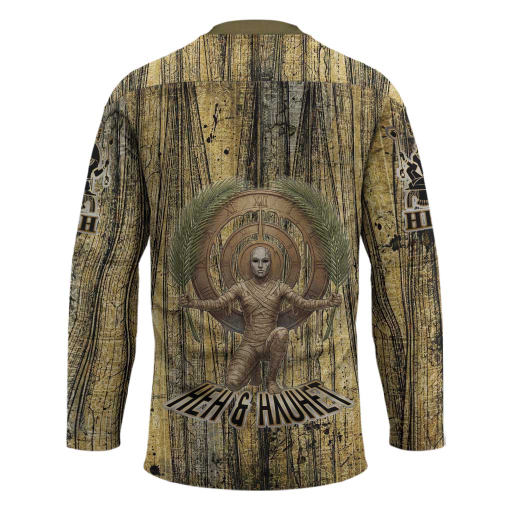 Heh and Hauhet Egyptian Hockey Jersey Timeless Gods Design Infinity Serpent and Divine Balance Ancient