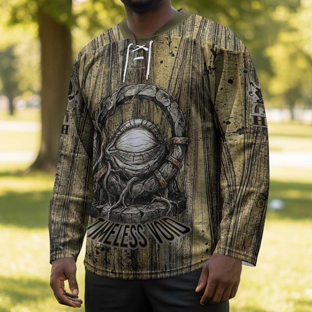 Heh and Hauhet Egyptian Hockey Jersey Timeless Gods Design Infinity Serpent and Divine Balance Ancient