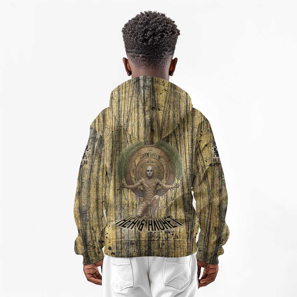 Heh and Hauhet Egyptian Kid Hoodie Timeless Gods Design Infinity Serpent and Divine Balance Ancient