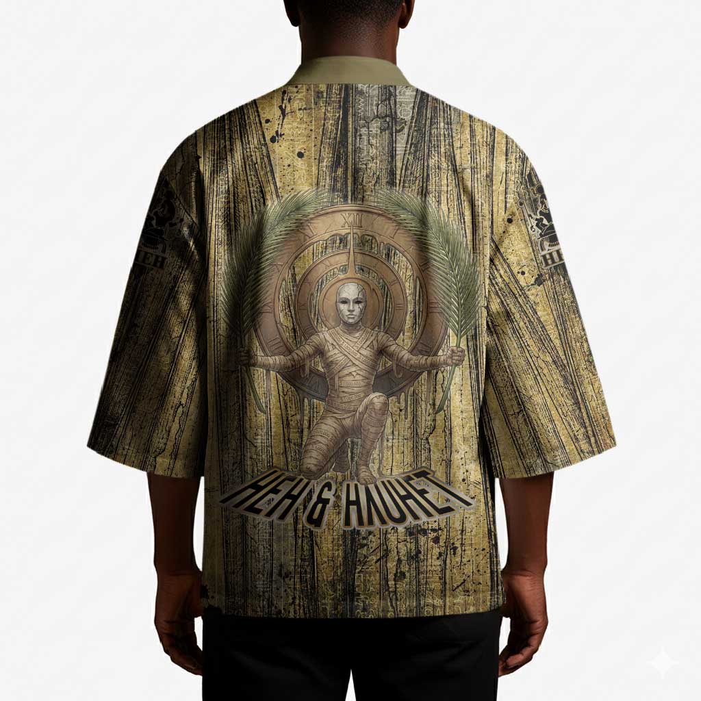 Heh and Hauhet Egyptian Kimono Timeless Gods Design Infinity Serpent and Divine Balance Ancient