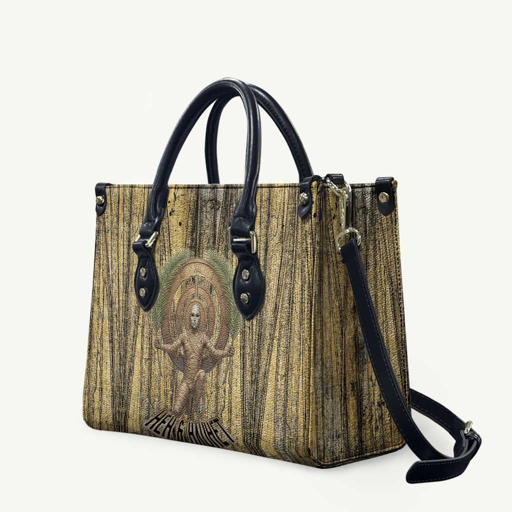 Heh and Hauhet Egyptian Leather Bag Timeless Gods Design Infinity Serpent and Divine Balance Ancient