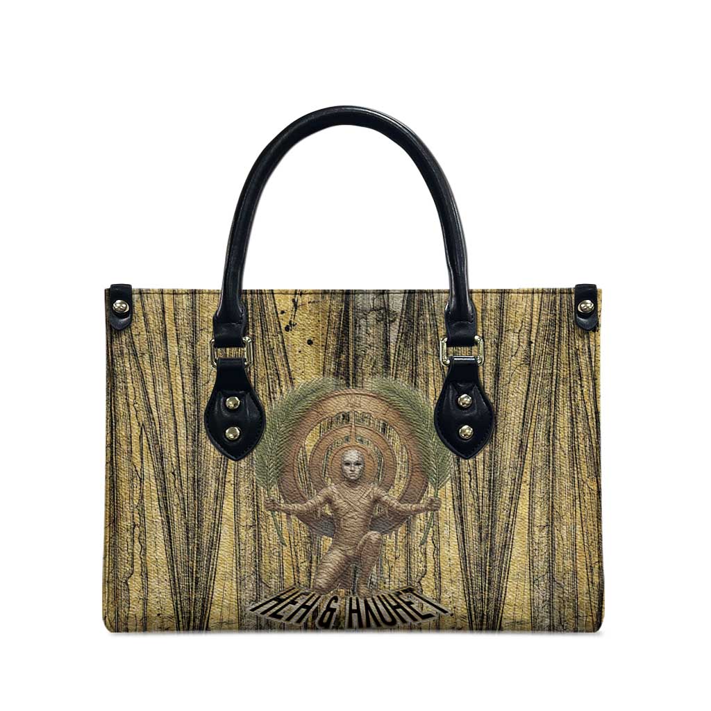 Heh and Hauhet Egyptian Leather Bag Timeless Gods Design Infinity Serpent and Divine Balance Ancient