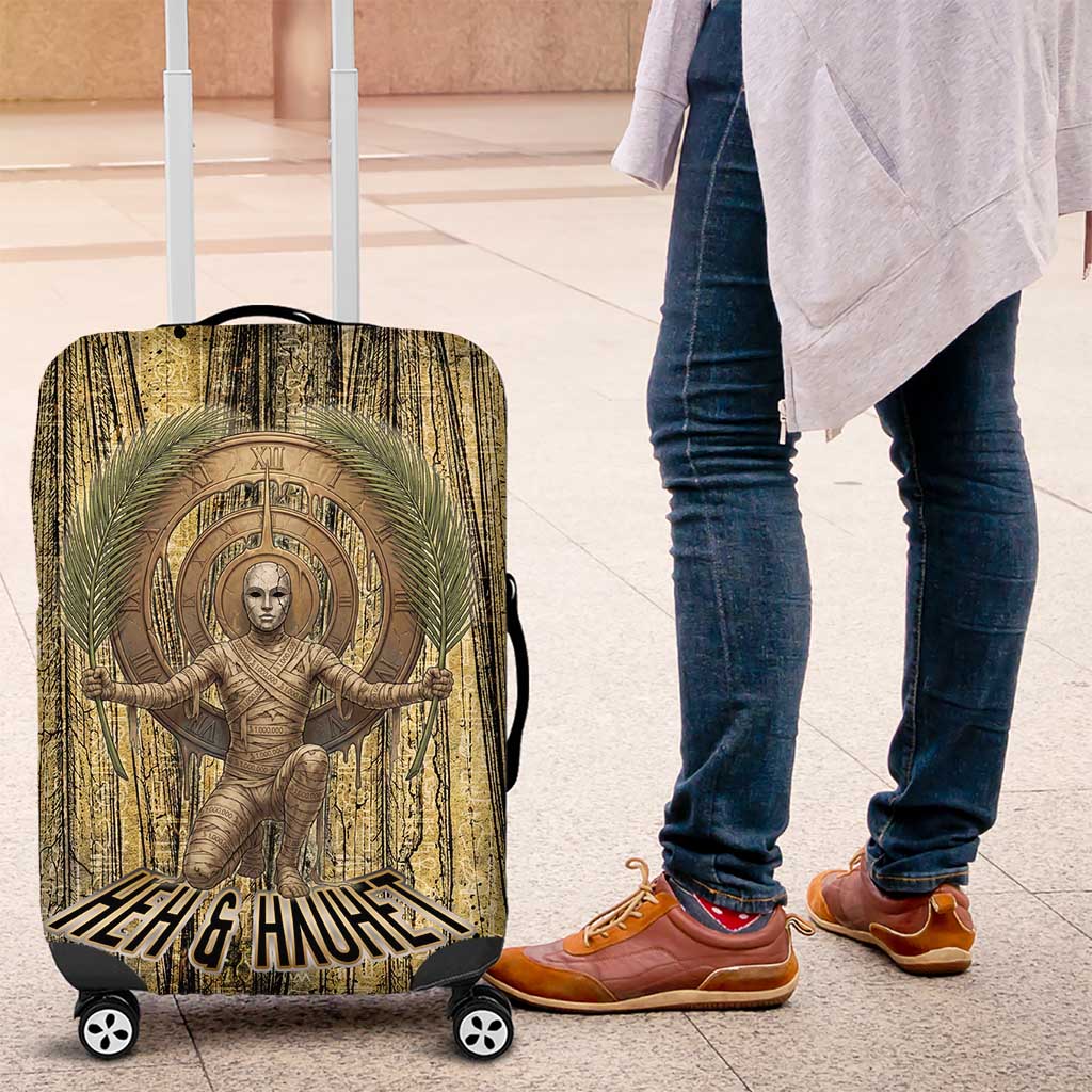 Heh and Hauhet Egyptian Luggage Cover Timeless Gods Design Infinity Serpent and Divine Balance Ancient