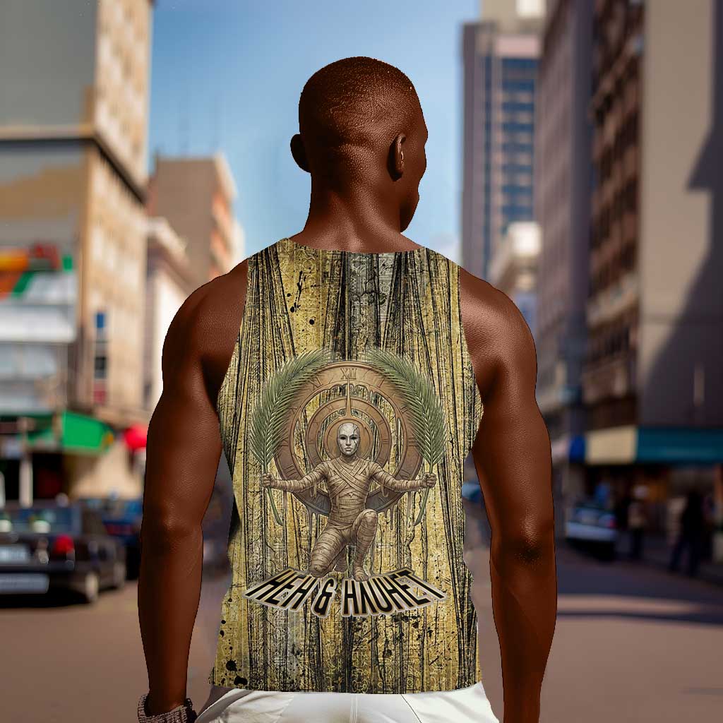 Heh and Hauhet Egyptian Men Tank Top Timeless Gods Design Infinity Serpent and Divine Balance Ancient