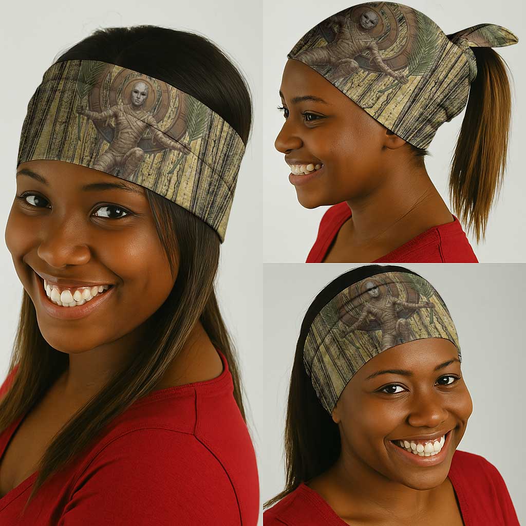 Heh and Hauhet Egyptian Neck Gaiter Timeless Gods Design Infinity Serpent and Divine Balance Ancient