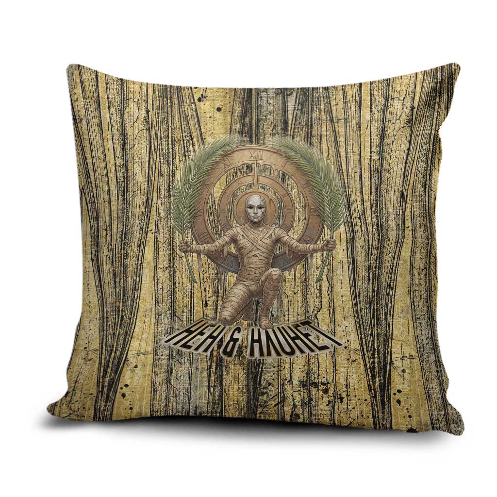 Heh and Hauhet Egyptian Pillow Cover Timeless Gods Design Infinity Serpent and Divine Balance Ancient