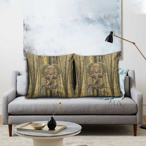 Heh and Hauhet Egyptian Pillow Cover Timeless Gods Design Infinity Serpent and Divine Balance Ancient