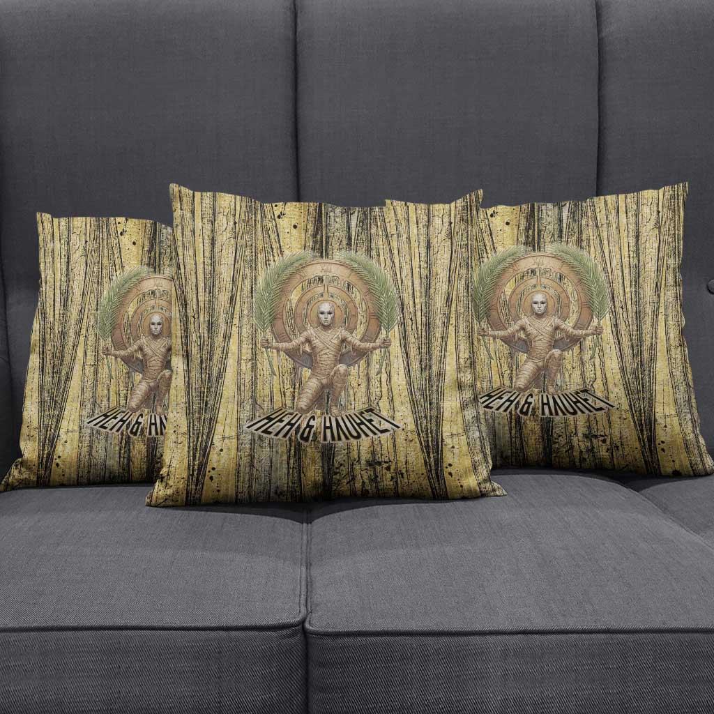 Heh and Hauhet Egyptian Pillow Cover Timeless Gods Design Infinity Serpent and Divine Balance Ancient