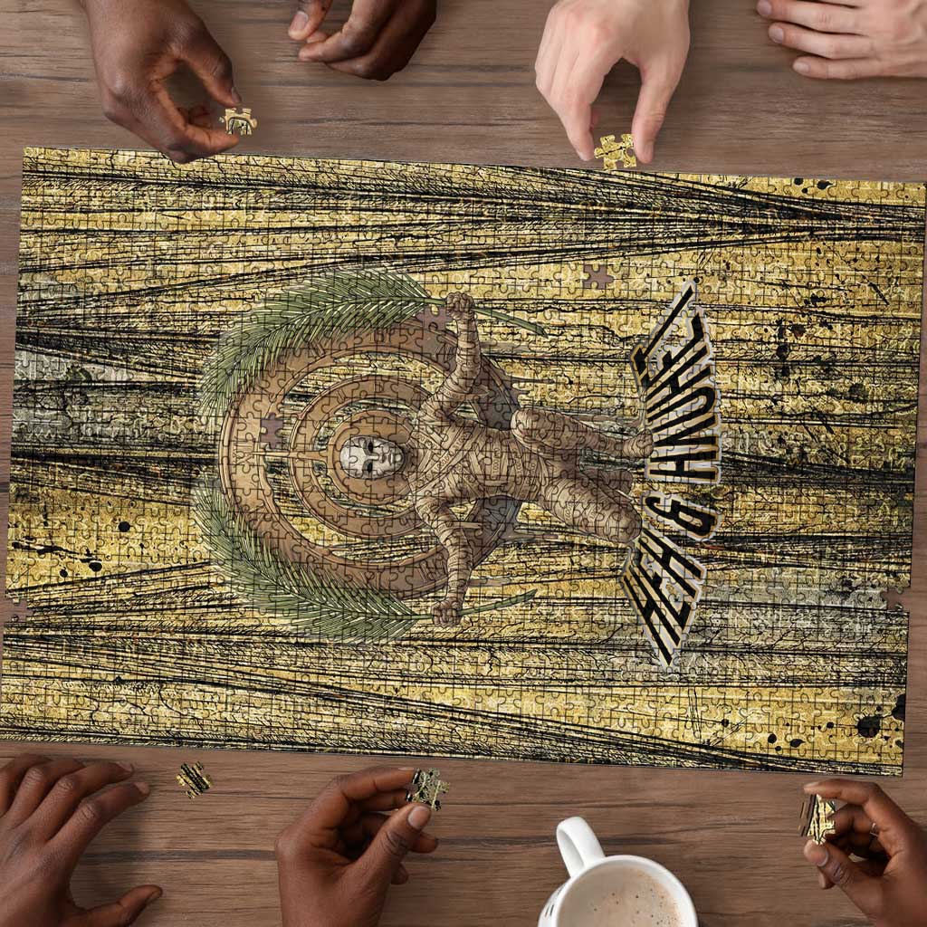 Heh and Hauhet Egyptian Puzzle Timeless Gods Design Infinity Serpent and Divine Balance Ancient