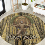 Heh and Hauhet Egyptian Round Carpet Timeless Gods Design Infinity Serpent and Divine Balance Ancient