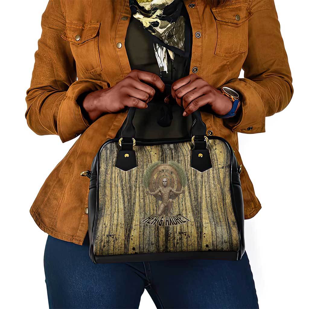 Heh and Hauhet Egyptian Shoulder Handbag Timeless Gods Design Infinity Serpent and Divine Balance Ancient