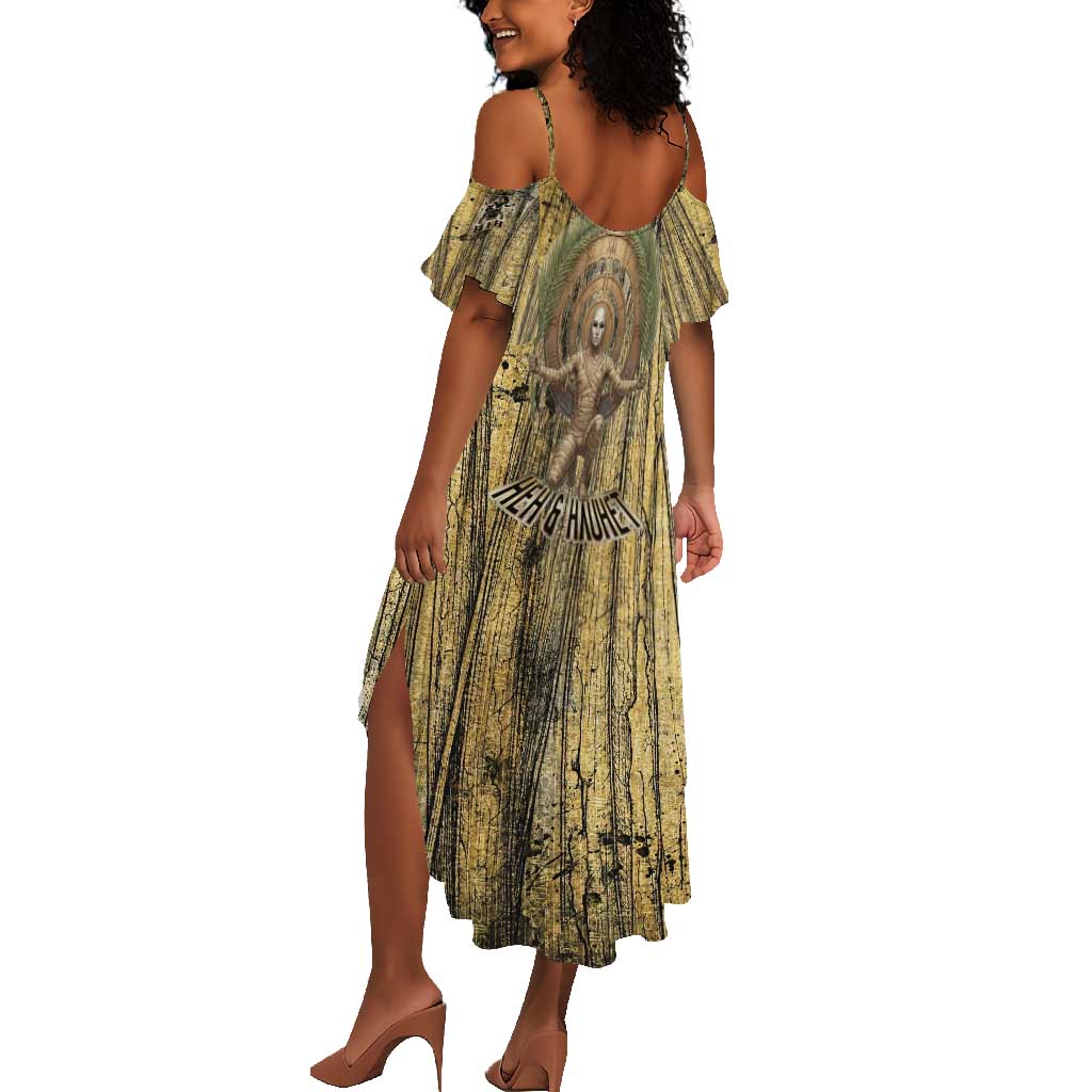 Heh and Hauhet Egyptian Summer Maxi Dress Timeless Gods Design Infinity Serpent and Divine Balance Ancient