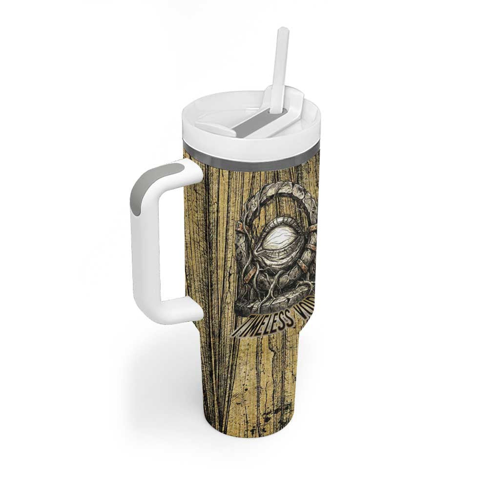 Heh and Hauhet Egyptian Tumbler With Handle Timeless Gods Design Infinity Serpent and Divine Balance Ancient
