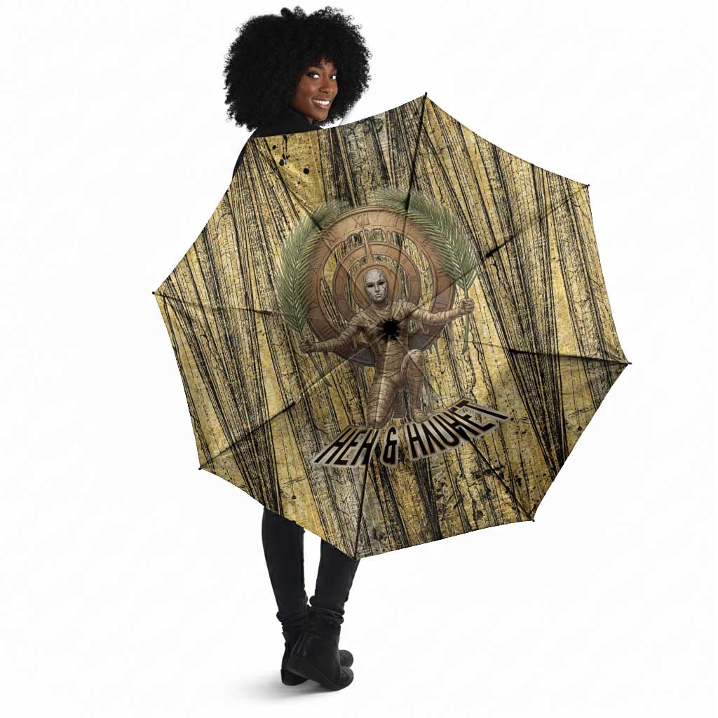 Heh and Hauhet Egyptian Umbrella Timeless Gods Design Infinity Serpent and Divine Balance Ancient