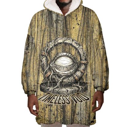 Heh and Hauhet Egyptian Wearable Blanket Hoodie Timeless Gods Design Infinity Serpent and Divine Balance Ancient
