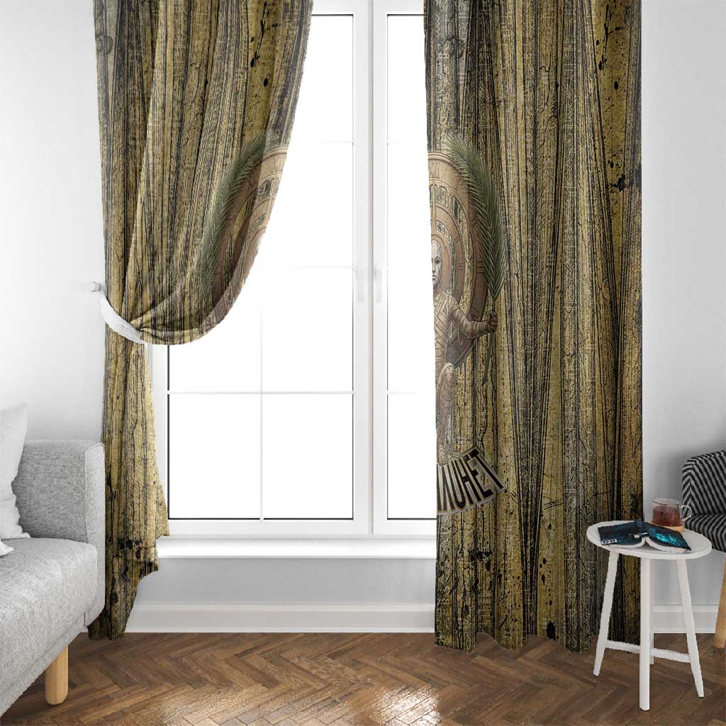Heh and Hauhet Egyptian Window Curtain Timeless Gods Design Infinity Serpent and Divine Balance Ancient