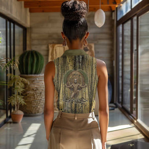 Heh and Hauhet Egyptian Women Sleeveless Polo Shirt Timeless Gods Design Infinity Serpent and Divine Balance Ancient