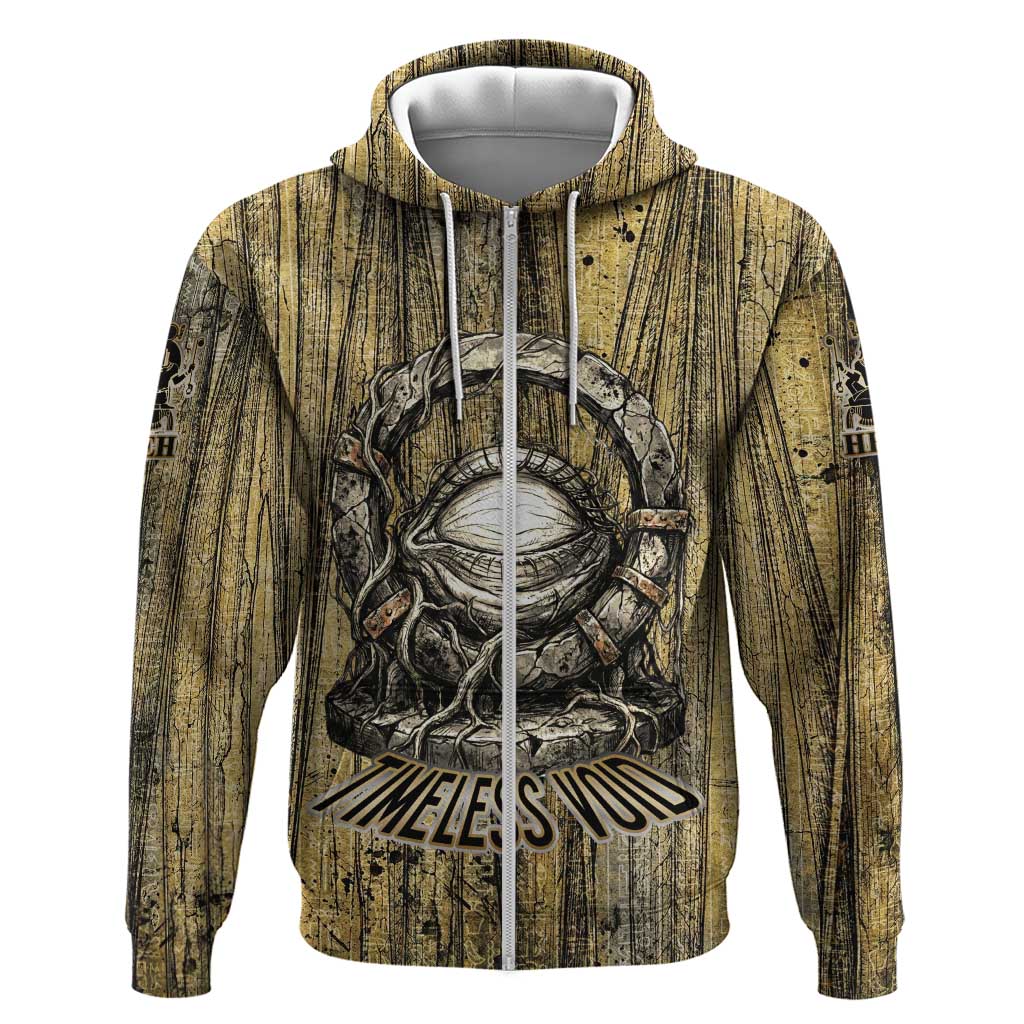 Heh and Hauhet Egyptian Zip Hoodie Timeless Gods Design Infinity Serpent and Divine Balance Ancient