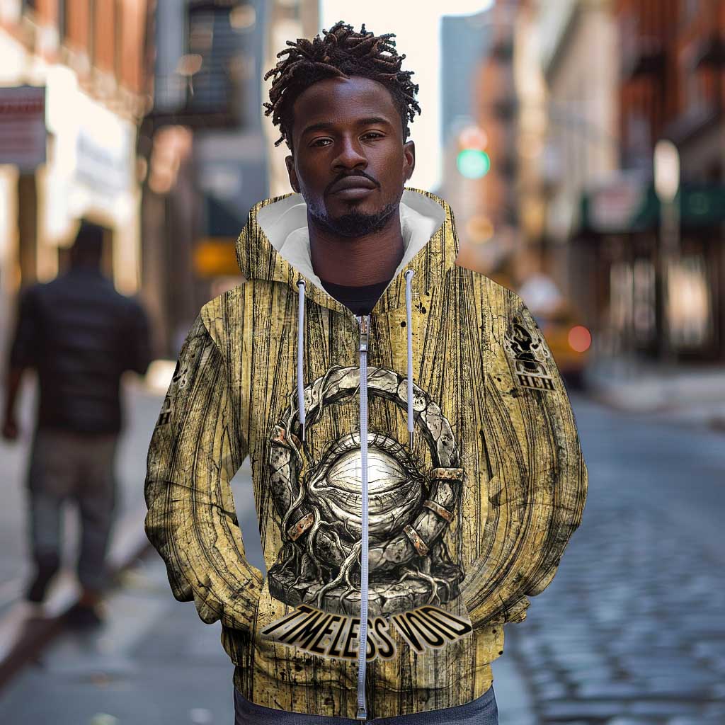 Heh and Hauhet Egyptian Zip Hoodie Timeless Gods Design Infinity Serpent and Divine Balance Ancient