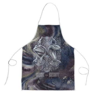 Egyptian Heh and Hauhet Apron Serpent Duo Design Cosmic Infinity and Eternal Balance Motif