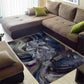 Egyptian Heh and Hauhet Area Rug Serpent Duo Design Cosmic Infinity and Eternal Balance Motif