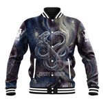 Egyptian Heh and Hauhet Baseball Jacket Serpent Duo Design Cosmic Infinity and Eternal Balance Motif