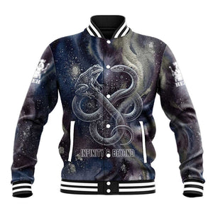 Egyptian Heh and Hauhet Baseball Jacket Serpent Duo Design Cosmic Infinity and Eternal Balance Motif