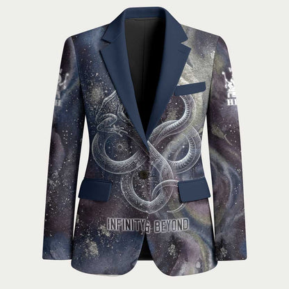 Egyptian Heh and Hauhet Blazer Serpent Duo Design Cosmic Infinity and Eternal Balance Motif