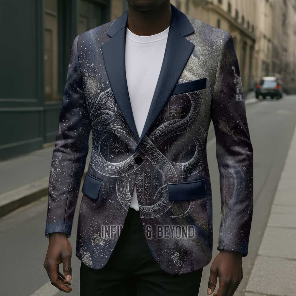 Egyptian Heh and Hauhet Blazer Serpent Duo Design Cosmic Infinity and Eternal Balance Motif
