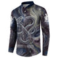 Egyptian Heh and Hauhet Button Sweatshirt Serpent Duo Design Cosmic Infinity and Eternal Balance Motif