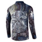 Egyptian Heh and Hauhet Button Sweatshirt Serpent Duo Design Cosmic Infinity and Eternal Balance Motif
