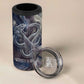 Egyptian Heh and Hauhet 4 in 1 Can Cooler Tumbler Serpent Duo Design Cosmic Infinity and Eternal Balance Motif