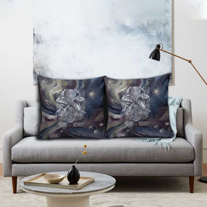 Egyptian Heh and Hauhet Pillow Cover Serpent Duo Design Cosmic Infinity and Eternal Balance Motif