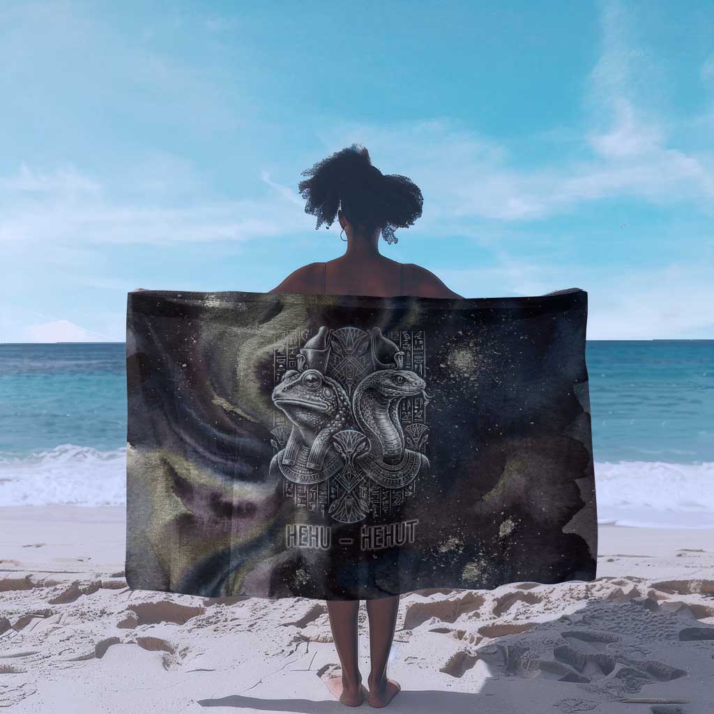 Egyptian Heh and Hauhet Sarong Serpent Duo Design Cosmic Infinity and Eternal Balance Motif