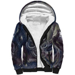 Egyptian Heh and Hauhet Sherpa Hoodie Serpent Duo Design Cosmic Infinity and Eternal Balance Motif