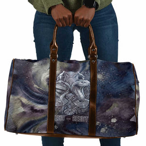 Egyptian Heh and Hauhet Travel Bag Serpent Duo Design Cosmic Infinity and Eternal Balance Motif