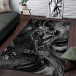 Kek and Kauket Egyptian Area Rug Primordial Darkness Design Cosmic Frogs and Serpents