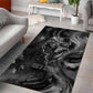 Kek and Kauket Egyptian Area Rug Primordial Darkness Design Cosmic Frogs and Serpents