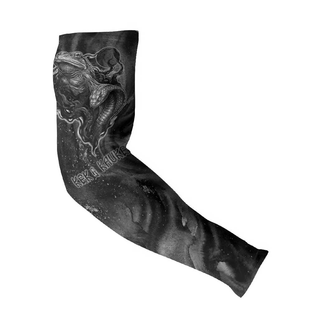 Kek and Kauket Egyptian Arm Sleeves Primordial Darkness Design Cosmic Frogs and Serpents