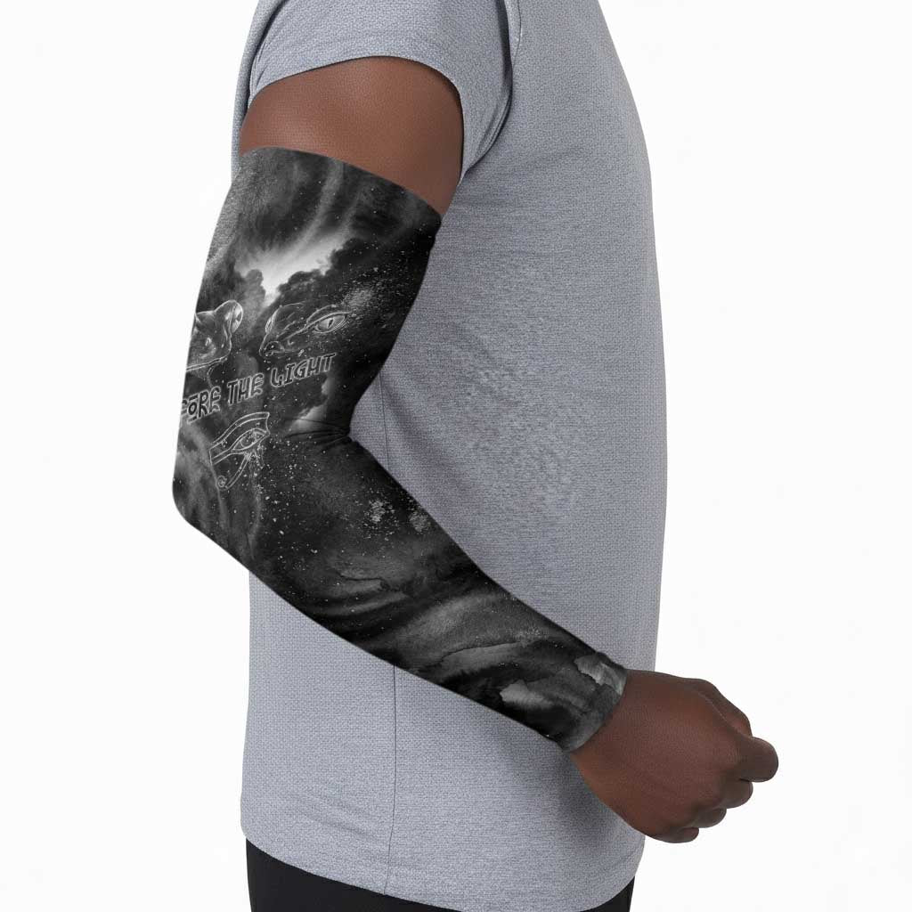 Kek and Kauket Egyptian Arm Sleeves Primordial Darkness Design Cosmic Frogs and Serpents